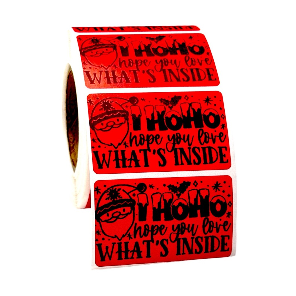 Christmas Thank you stickers | I hope you love what's inside sticker label 2" - Picture 2 of 6